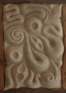 mud and wood panel